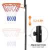 Basketball Hoop Outdoor, 5.2 Ft to 6.8Ft Adjustable Basketball Goal with 32" Backboard & 16" Basket, All Weather Portable Basketball Stand Wheels, for