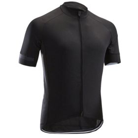 Road And Mountain Bike Cycling Jerseys Men's Tops Spring And Summer Cycling Jerseys (Option: Black-S)