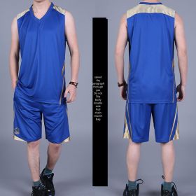 Basketball Sports Suit Men's Summer Casual Wear Sleeveless Thin Vest Running Suit Shorts Sportswear (Option: F-4XL)