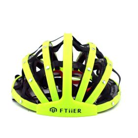 Folding mountain bike helmet (Color: yellow)