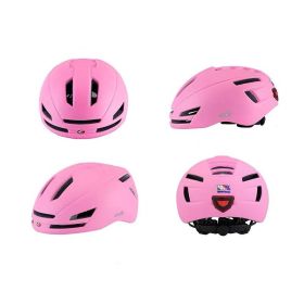 UBS charging warning taillight helmet (Option: Pink-USB)