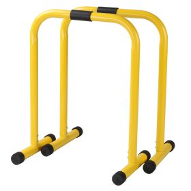 Gym Movable Single Parallel Bars (Color: yellow)