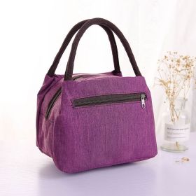 Cosmetic Bag Bag Women's Handbag Oxford Cloth Lunch Box Bag Lunch Bag Mummy Bag For Work Shopping Small Cloth Bag (Option: Denim Dark Purple)