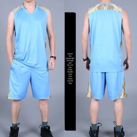Basketball Sports Suit Men's Summer Casual Wear Sleeveless Thin Vest Running Suit Shorts Sportswear (Option: H-4XL)