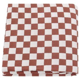 Bamboo Cotton Cloth Bag Single Baby Wrapping Blanket Cover Blanket (Option: Red Plaid-120x120)