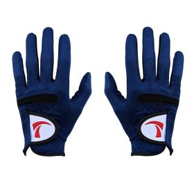 A Pair Golf Gloves Men's Microfiber Cloth Gloves Soft Wear Resistant Non-slip Breathable Gloves Durable (Option: M)