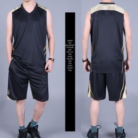 Basketball Sports Suit Men's Summer Casual Wear Sleeveless Thin Vest Running Suit Shorts Sportswear (Option: D-4XL)