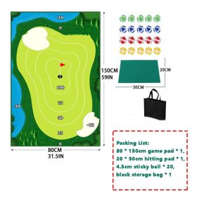 Golf Training Mat For Swing Parent-child Toys Ball Trace Directional Mat Swing Path Pads Swing Practice Pads (Option: A set)