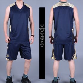 Basketball Sports Suit Men's Summer Casual Wear Sleeveless Thin Vest Running Suit Shorts Sportswear (Option: C-4XL)