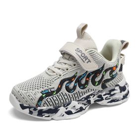 Outdoor Kids Casual Shoes Sale Breathable Mesh Soft Boys Fashion Unisex Running Chaussure Enfant Spring Summer Autumn Winter (Color: Beige, size: 32)