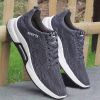 Spring Summer Autumn Flying Woven Men Boys Mesh Sneakers Breathable Student Casual Slip-on Running Sports Shoes Outdoor Portable