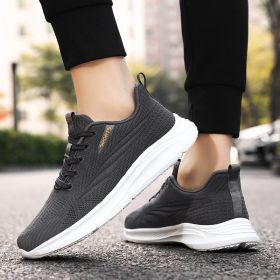 High Quality Men Women Casual Shoes Mesh Fly Weaving Breathable Light Sneaker Any Age Sport Outdoor Walking Spring Summer Autumn (Color: Men grey, size: 41)