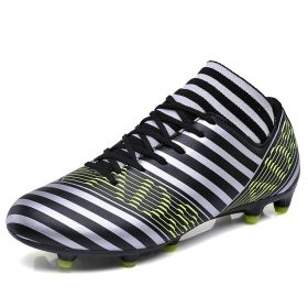 Men's Outdoor Ultralight Soccer Shoes Non-Slip Boys Football Ankle Boots Kids Sport Training Sneakers Soccer Cleats Unisex (Color: Orange, size: 43)