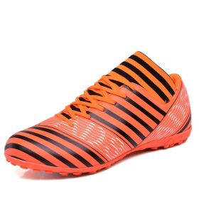 Men's Outdoor Ultralight Soccer Shoes Non-Slip Boys Football Ankle Boots Kids Sport Training Sneakers Soccer Cleats Unisex (Color: Ivory, size: 43)