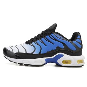 Mens Sport Running Shoes Summer Breathable Mesh Walking Jogging Athletic Sneakers Lightweight Outdoor Male Trainer Hombre Shoes (Color: white blue A18, size: 46)