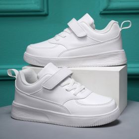 Fashion Big Girls Casual Winter Spring Leather Shoes Baby Boys Toddler Sport White Sneakers for School 2022 New (Color: Mesh white, size: 29)