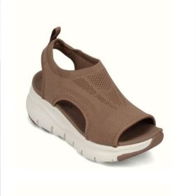 Plus Size Women's Shoes Summer 2021 Comfort Casual Sport Sandals Women Beach Wedge Sandals Women Platform Sandals Roman Sandals (Color: brown, size: 38)