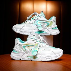 2022 Autumn Children Sneakers Fashion Casual Breathable Mesh Sports Shoes For Boys Running Kids Shoes Chaussure Enfant (Color: White green, size: 32)