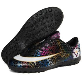 2021 Men Soccer Shoes Kids Non-Slip Training Football Shoes Breathable Comfortable Athletic Sports Shoes Unisex Sneakers (Color: Pink, size: 39)