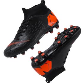 Men Soccer Shoes Adult Kids TF/FG High Ankle Football Boots Grass Training Sport Cleats Footwear Classic Trend Men Sneaker 35-47 (Color: see chart, size: 39)