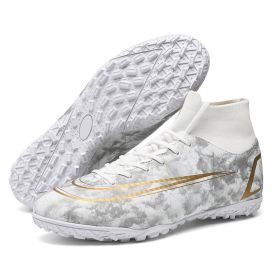 Professional Football Boots High-End New Ag / TF Men's Football Shoes Children's Cleats Sports Shoes Four Seasons Outdoor Traini (Color: Blue, size: 45)