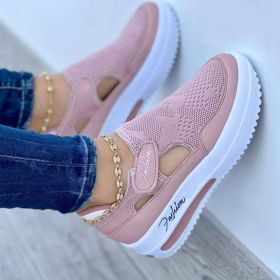 Red Sneakers Women Shoes Woman Tennis Shoes Canvas Shoe Female Casual Shoes Ladies Sport Shoes Platform Sneaker Hollow Out Shoes (Color: Pink, size: 35)