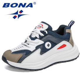 BONA 2022 New Designers Light Weight Sports Shoes Women Running Casual Walking Sneakers Ladies Tenis Shoe Feminino Zapatos Mujer (Color: Light gray orange, size: 6)