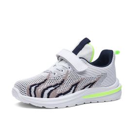 2022 Big Children Sport Shoes For Boys Kids Casual Shoes Light Breathable Sport Running Sneaker Girls School Trainers Autumn (Color: White, size: 35)