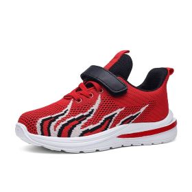 2022 Big Children Sport Shoes For Boys Kids Casual Shoes Light Breathable Sport Running Sneaker Girls School Trainers Autumn (Color: Red, size: 29)