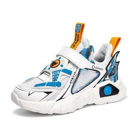 Kids Sport Shoes Fashion Boys Chunky Sneakers Lightweight Children Casual Running Shoes Pu Leather Tenis Sneakers for Girls 2022 (Color: White, size: 28)