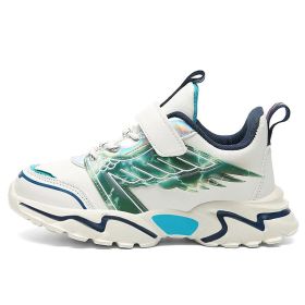 Kids Sport Shoes for Boys Running Sneakers Casual Breathable Children's Fashion Shoes 2022 Autumn Platform Light Shoes (Color: Beige, size: 33)