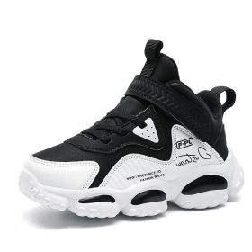 Winter Kids Shoes For Boys Sneakers Girls Sport Shoes Child Tenis Infantil Casual Warm Running Kids Shoes Boy kids fashion 28-39 (Color: Black and White, size: 28)