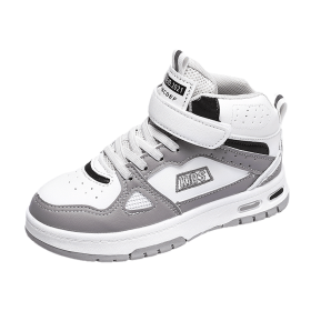 Boys Running Shoes Breathable Light Outdoor Sports Shoe Comfortable Couple Sneakers Running Shoes for Kids Athletic Shoes (Color: grey, size: 28)