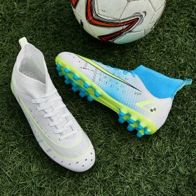 2021New Men Soccer Shoes Kids Football Boots Women Breathable Soccer Cleats Antiskid Grass Sports Shoes Outdoor Sneakers 33-46 (Color: Auburn, size: 39)