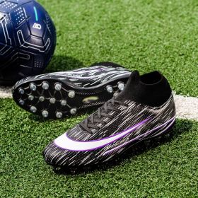 2021New Outdoor Shoes Men Sneakers Soccer Shoes FG/TF Kids Ankle Football Boots Boys Turf Soccer Sport Shoes Large Size 35-47 (Color: Red, size: 38)