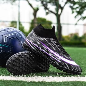 2021New Outdoor Shoes Men Sneakers Soccer Shoes FG/TF Kids Ankle Football Boots Boys Turf Soccer Sport Shoes Large Size 35-47 (Color: MULTI, size: 39)