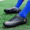 Men Soccer Shoes Unisex Football Shoes Cleats Ankle Football Boots Students Training Sneakers Kids Outdoor Sports Shoes