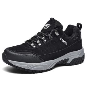 Spring Autumn Suede Women Sneakers Outdoor Walking Shoes Woman Casual Sneakers Comfort Breathable Non-slip Sport Women's Shoes (Color: Black, size: 39)