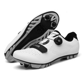 Men Sapatilha Ciclismo Mtb Cycling Shoes Sport Cleats Road Bike Boots Women Flat Speed Sneaker Racing Bicycle Shoes Mountain Spd (Color: white mtb, size: 39)