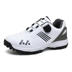 New Men's Professional Golf Shoes Outdoor Sports Shoes Golf Training Shoes White Trainer Shoes for Men Mens Golf Shoes (Color: white gray, size: EUR45)