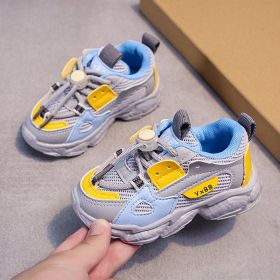 Baby Toddler Shoes For Boys And Girls Breathable Mesh Kids Casual Sneakers Non-slip Children Sport Shoes Size 21-36 Tenis (Color: Gray, size: 27)