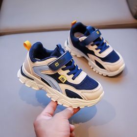 Kids Spring Autumn Shoes for Boys Girls Children Casual Sneakers Non Slip Baby Mesh Breathable Soft Running Sports Shoes Tenis (Color: Blue, size: 30 Insole 18.5cm)