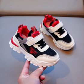 Kids Spring Autumn Shoes for Boys Girls Children Casual Sneakers Non Slip Baby Mesh Breathable Soft Running Sports Shoes Tenis (Color: B-black, size: 32 Insole 19.5cm)