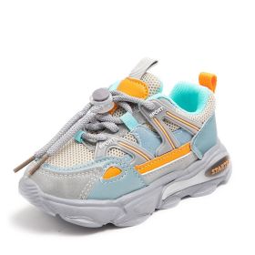 Children Casual Shoes Fashion Mesh Sneakers For Boys Girls Soft Sole Running Shoes Non-slip Sport Shoes For Kid Size 26-37 Tenis (Color: Gray, size: 28)