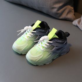 2022 Autumn Baby Sneakers Boys Girls Shoes Kids Breathable Sport Shoes Children Casual Sneakers Toddler Running Shoes Mesh Shoes (Color: green, size: 23 (Insole 14.5cm))