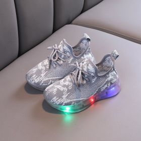 Kids LED Shoes Children Sneakers 2022 Boys Sneaker for Girls Running Shoes Children's Casual Sports Shoes Tennis De Mujer (Color: Gray, size: 27 (Insole 16.5cm))