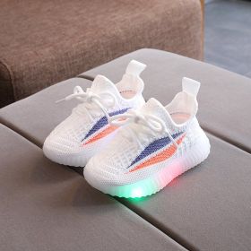 2022 Kids Led Shoes Children Sneakers Boy Child Sneaker for Girls Running Shoes Boys Children's Casual Sports Shoes Luminous (Color: White, size: 30 (Insole 18cm))