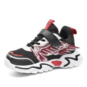 2022 New Arrival Shiny Upper Children Shoes Girls Fashion Kids Sneakers Boys Casual Toddler Sports Shoes Autumn Tenis (Color: Black, size: 38)