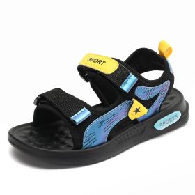 2022 New Arrival Children Footwear Closed Toe Sandals For Little And Big Sport Kids Summer Shoes boys Eur Size #28-38 (Color: Black yellow, size: 29)
