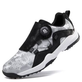 Professional Men's and Women's Golf Shoes Outdoor Sports Shoes Waterproof Non-slip Golf Training Shoes Men (Color: Black, size: EUR42)